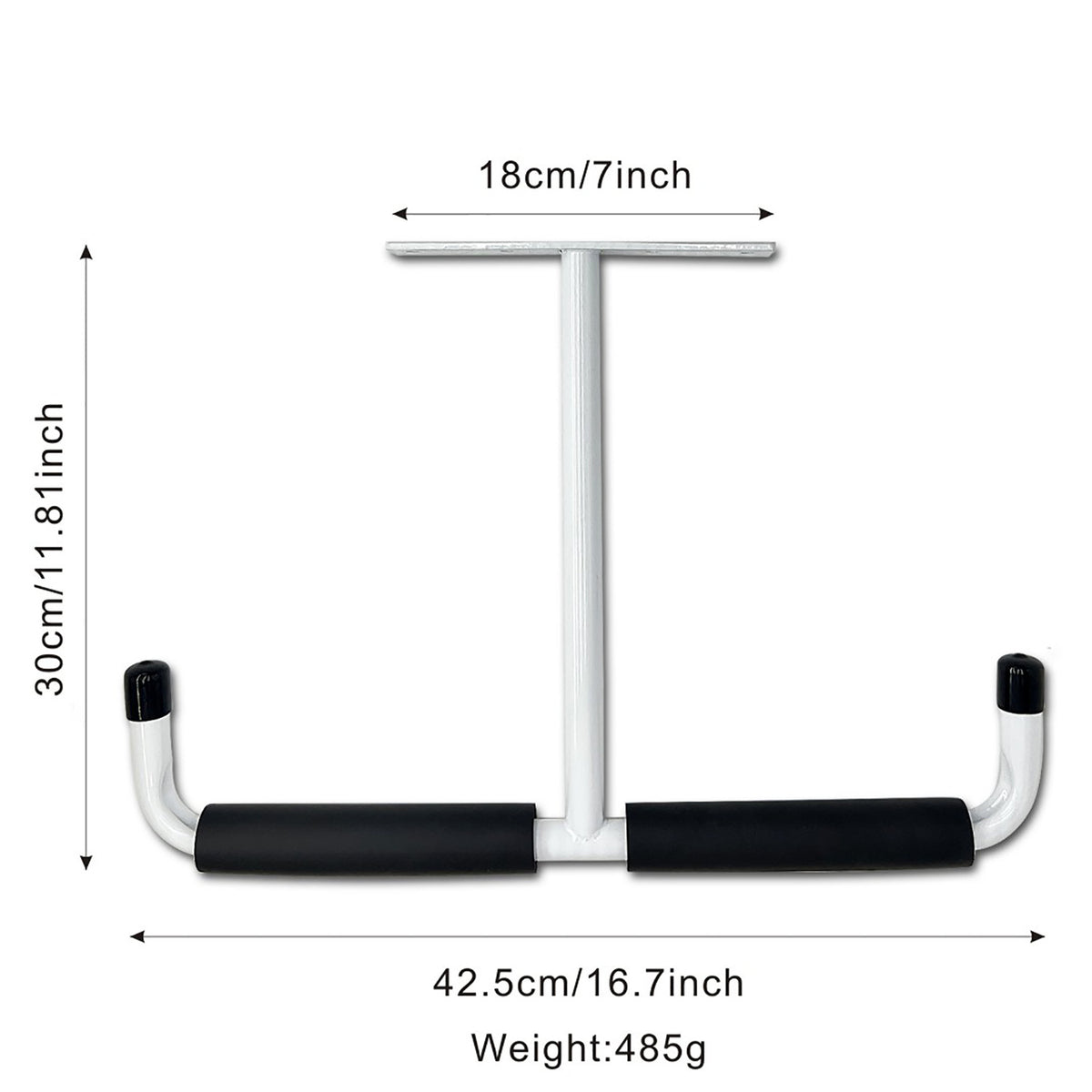 Garage Ceiling Storage Hook Steel, Heavy Duty Storage Rack for Hanging Wood, Bikes, Tools, Timber, Snowboard, Fishing Rods, Sturdy Storage System White