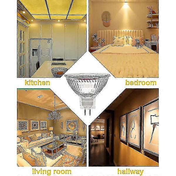 MR16 spotlight bulb 12V 20W GU5.3 dimmable 2-pin halogen bulb warm white light 2700K 12-pack