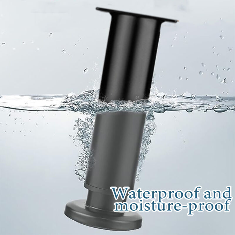 Adjustable Metal Furniture Legs - Set of 4 Sofa/Divan/Cabinet/Bed Legs - 18-30 cm Height Support Feet for Chair/Coffee Table/Dresser