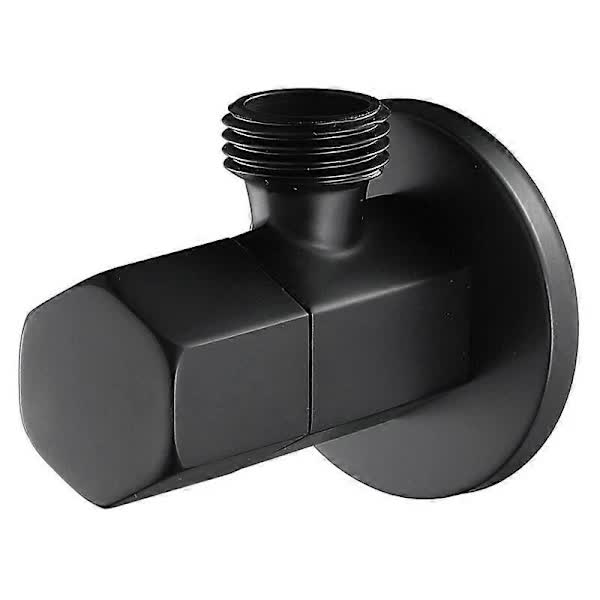 Black Shut-off Valve Angle Faucet Brass Diverter Toilet Valve Shower Nozzle Connector Solid Brass Coupling Faucet Bracket