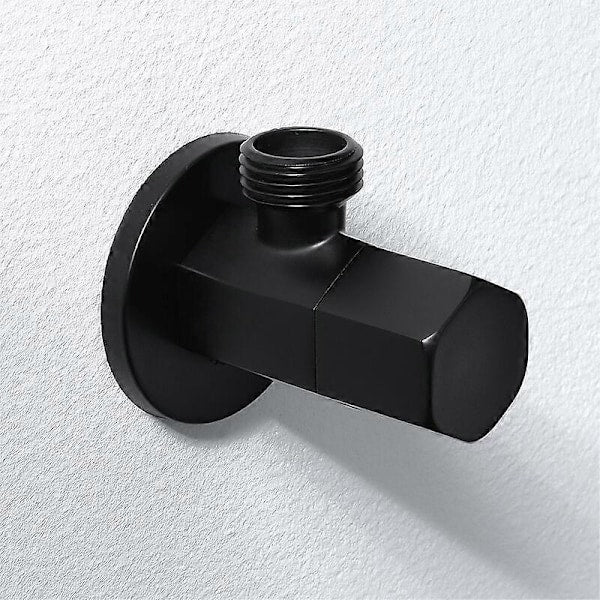 Black Shut-off Valve Angle Faucet Brass Diverter Toilet Valve Shower Nozzle Connector Solid Brass Coupling Faucet Bracket