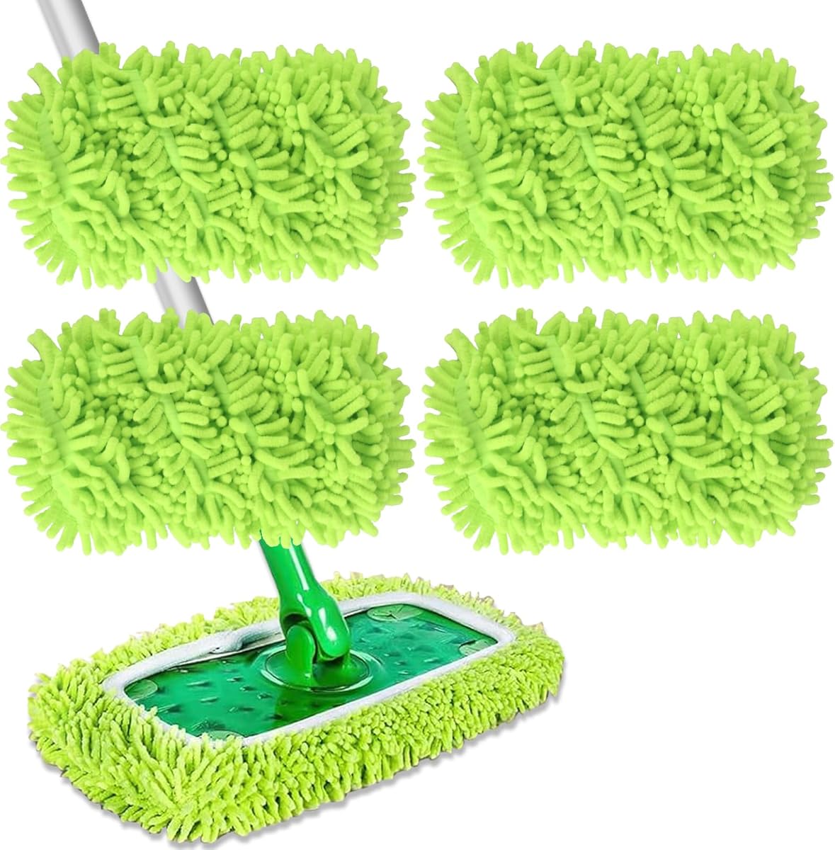 Pieces Microfiber Mop Cloths for Swiffer Sweeper Mop Refill Steam Mop, Wet Wipes Cover Reusable Washable Mop Pads for Tile Floors