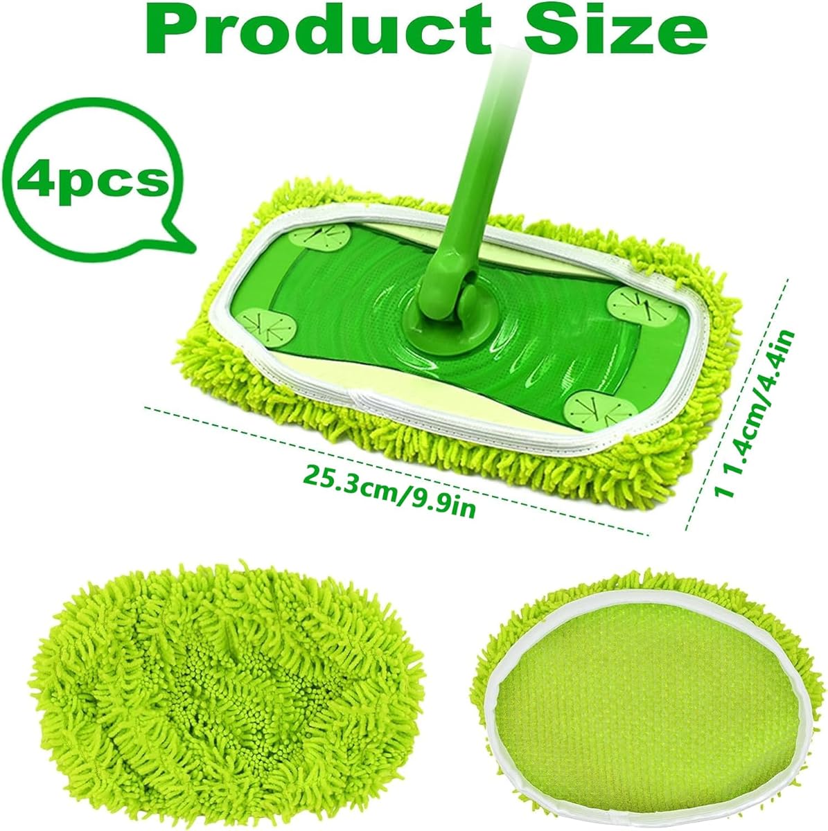 Pieces Microfiber Mop Cloths for Swiffer Sweeper Mop Refill Steam Mop, Wet Wipes Cover Reusable Washable Mop Pads for Tile Floors