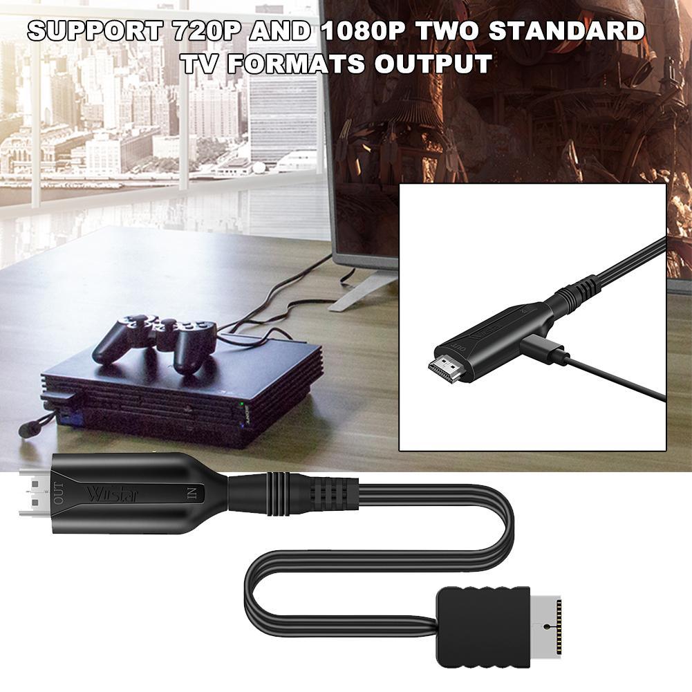 For Playstation 2 PS2 to HDMI Compatible Adapter Cable HD RCA AV Prof Hot O3