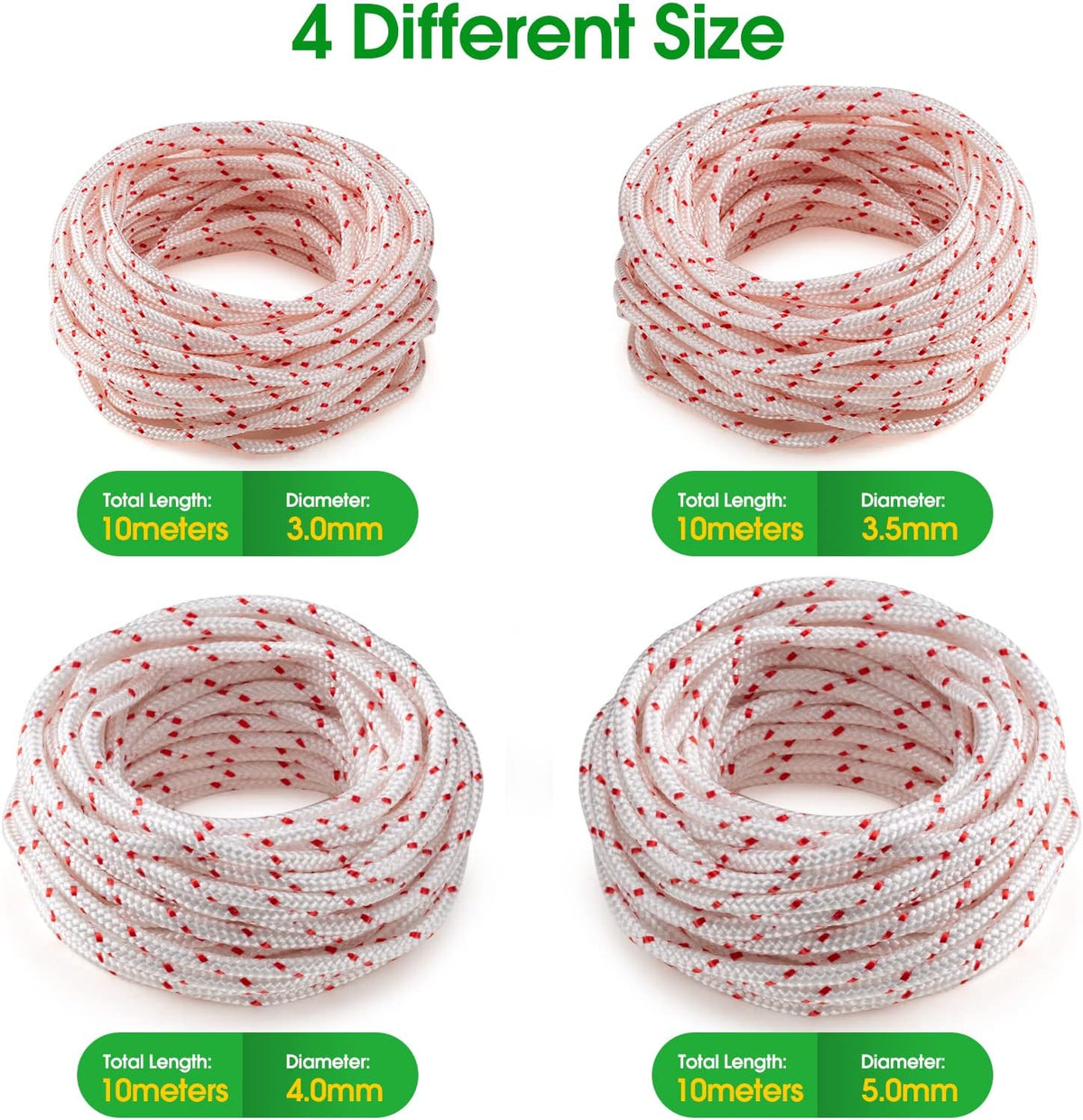 10 meter replacement starter cord for Husqvarna STIHL Craftsman 3.5 mm