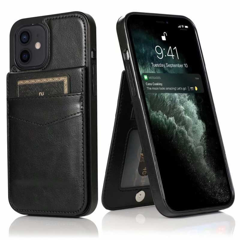 iPhone 13 Mobile Case Card Holder 6CK Retro V3 Black_yux