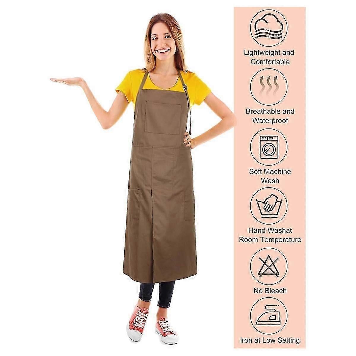 2pcs Ceramic Aprons with Split Legs Ceramic Aprons Split Legs Long Ceramic Aprons for Women Men DIY Cera (FMY)_qcx