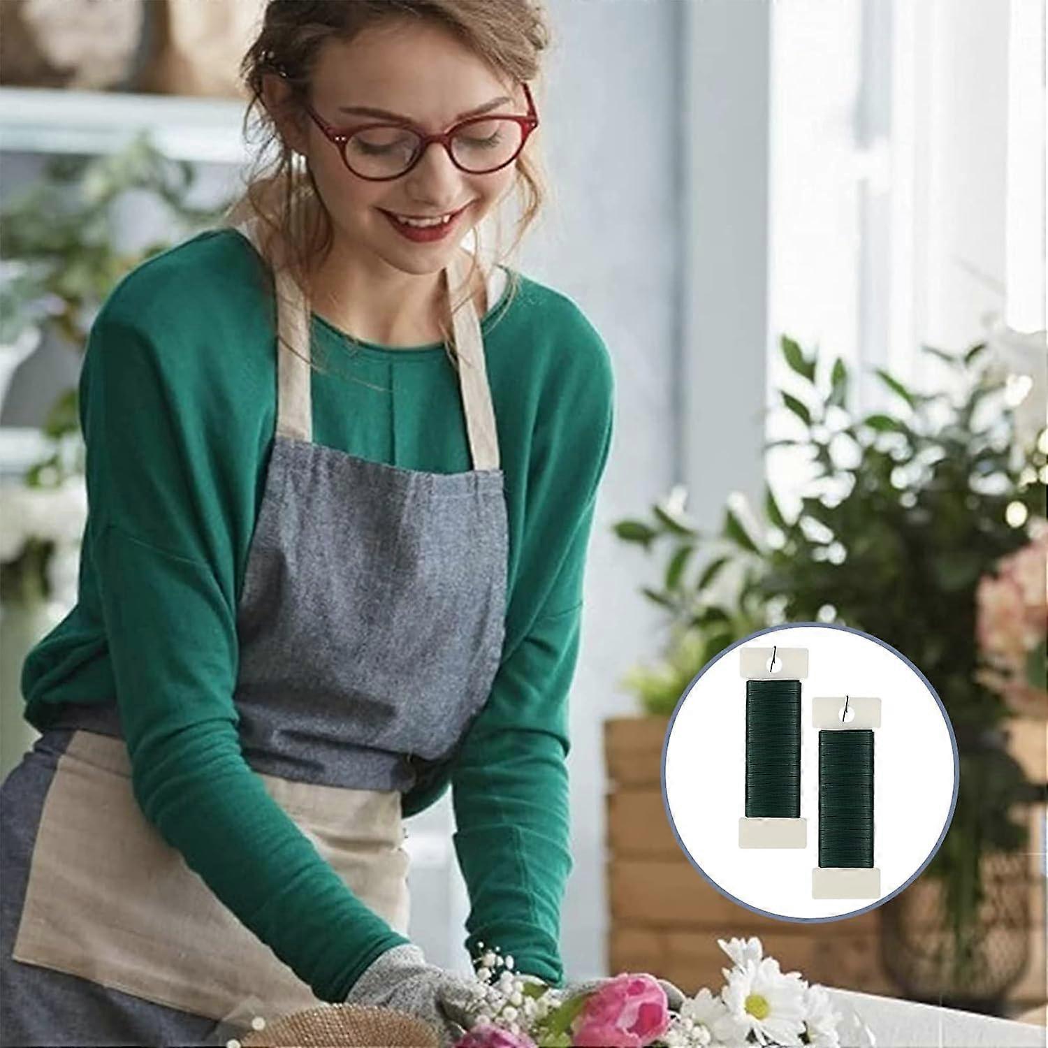 rolls green floral wire for wreath tying, wreath tying wire—yux