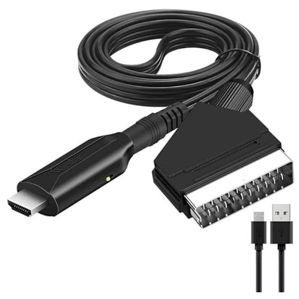 SCART to HDMI Converter - All-in-one SCART to HDMI Adapter 1080P, Easy Plug and Play