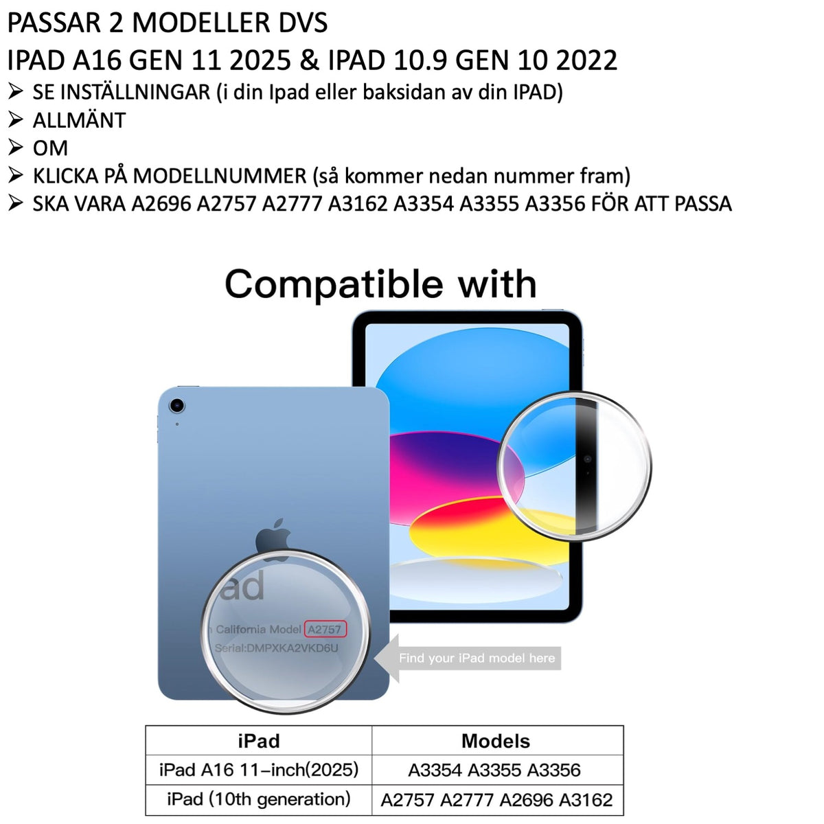 2-PACK iPad (A16) gen 11 2025 screen protector tempered glass 9H transparent