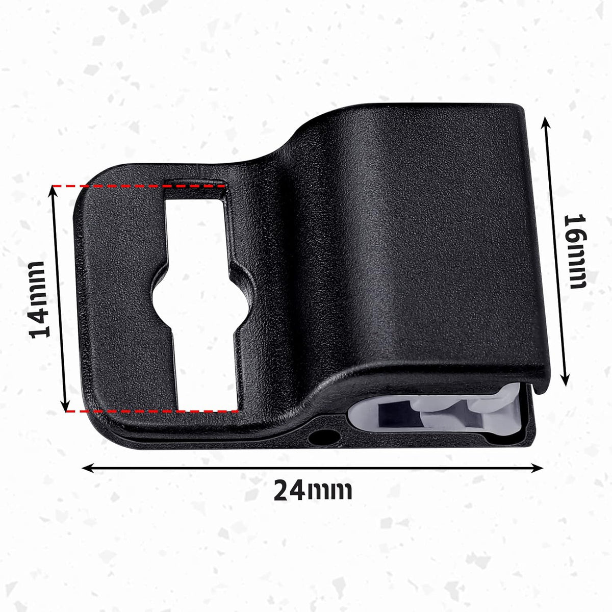 20 Black Card Holder Clips for ID Cards & Access Passes
