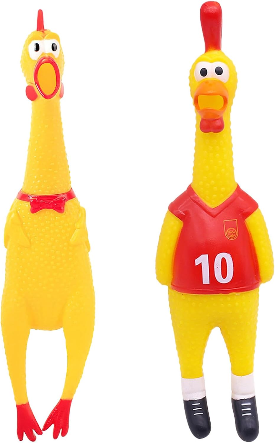 Screaming Chicken &amp; Squeaky Chicken Dog Toy – Two Hilarious Prank Toys for Fun, Stress Relief &amp; Play