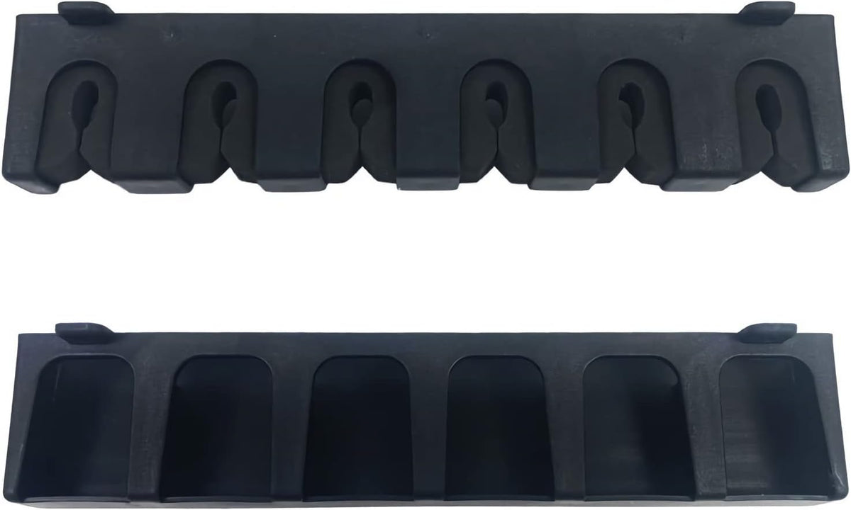 Vertica Fishing Rod Holders, Wall-Mounted – Racks, Pole Holders,Fishing Rack,Store 6 Rods or Combos in 12.6 Inches, for Garage &amp; Boat, 1 Pair Black (Vertica)