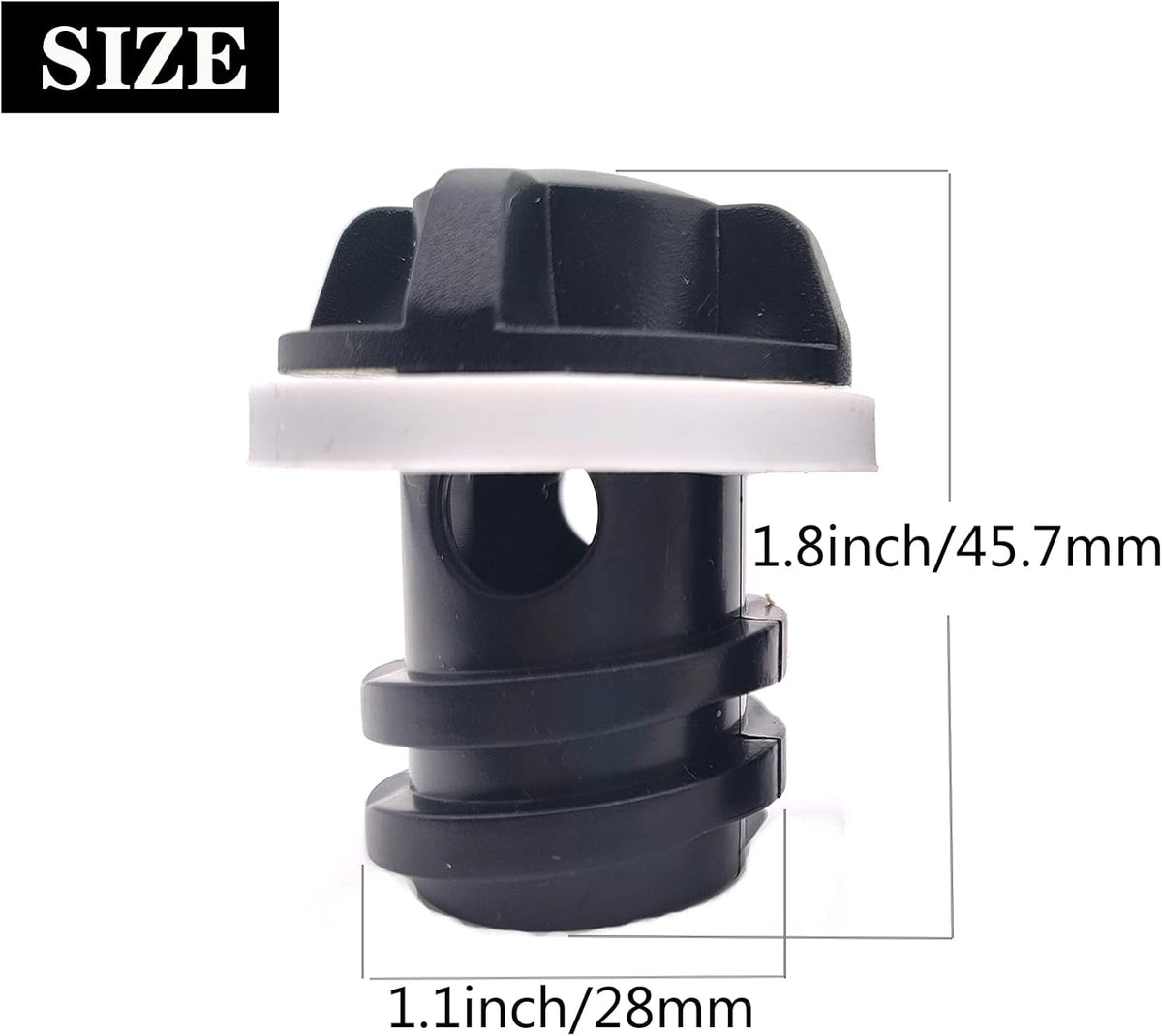 Cooler Drain Plugs Replacement Compatible with YETI Tundra Coolers & Roadie and RTIC Accessories,with Leak Proof Design Plug,2pack, black standard (BWXS-07)