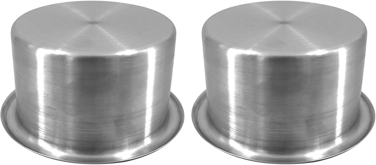 2Pcs 3" Stainless Steel Drop-in Anti-Spill Cup Holder with Non-Slip Washer,Heavy Duty Poker Table Inserts Fits Standard Soda Can for Desk, Boats, RV Cars &amp; Trucks silver