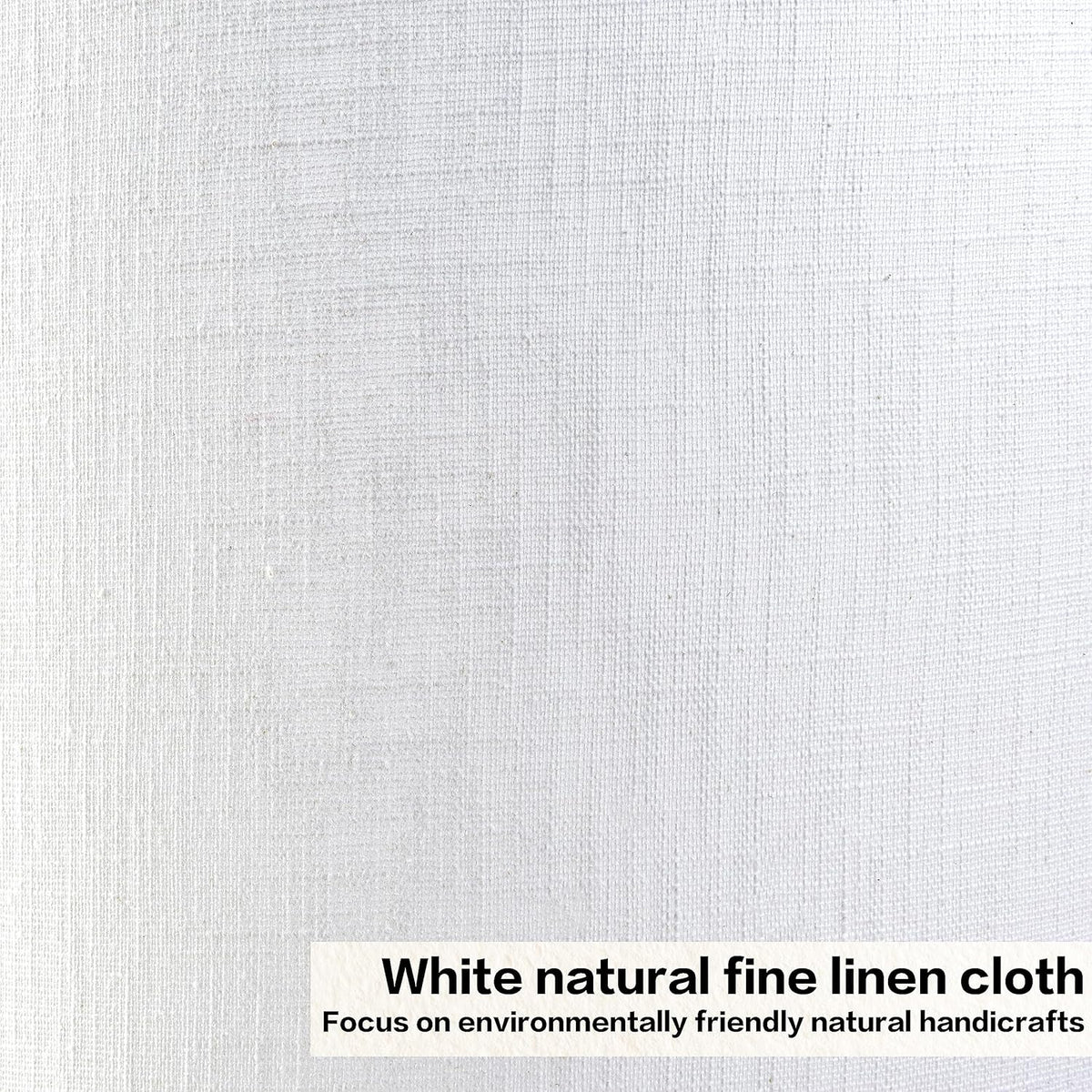 Set of 2 Pure White Linen Drum Lamp Shade 13" Top x Bottom 10" High (Spider) Contemporary Shades for Table Lamps & Bedside Replacement Lampshade - Petluno Assembly is Required White-Texture 13*13*10