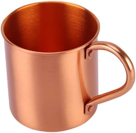 Moscow Mule Mug Pure Copper Without Inside Liner, Sports Straight Cup Handle for Cocktail Coffee Beer Milk Water