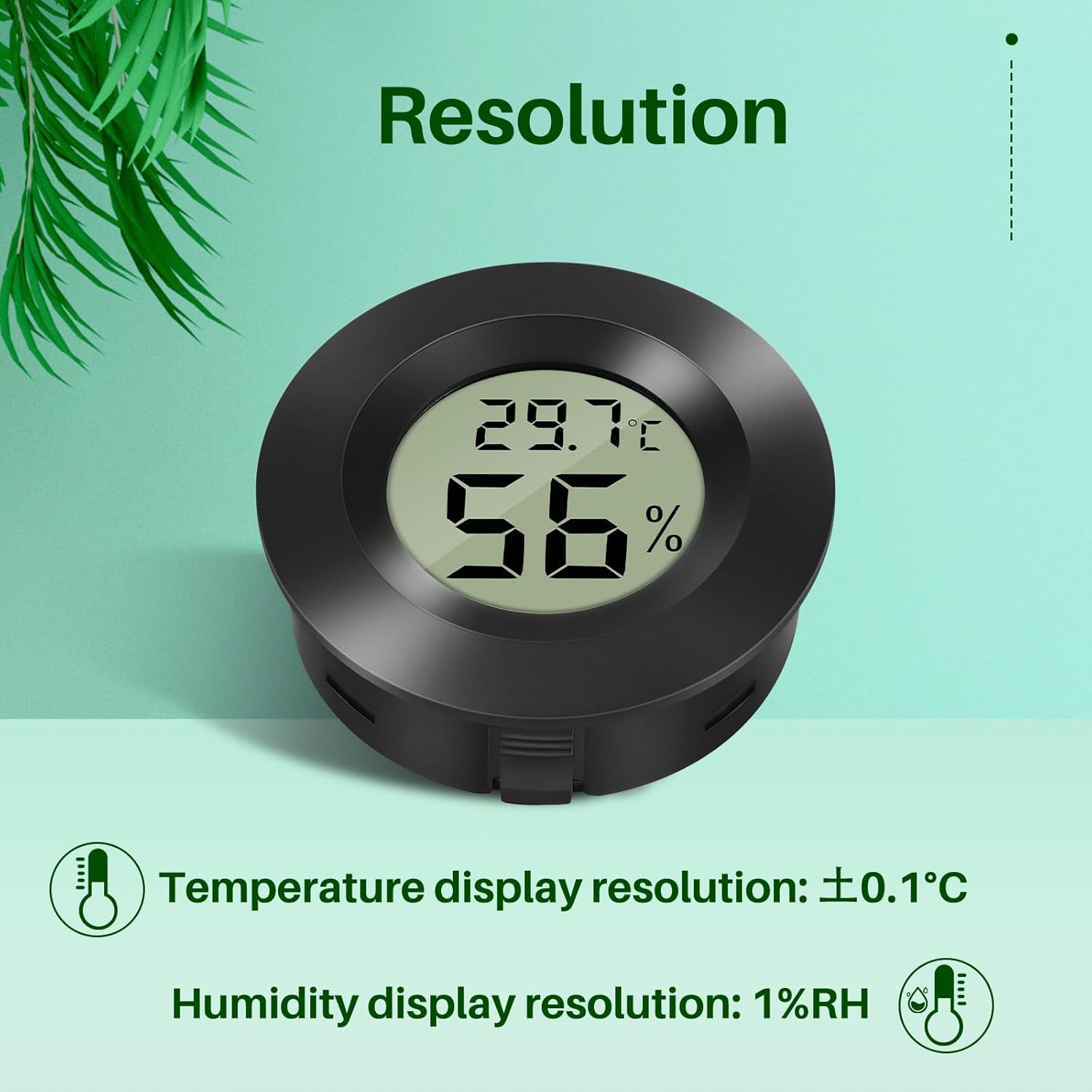 Mini Digital Hygrometer Thermometer Temperature Humidity Meter for Indoor Greenhouse Living Room 6 Pieces