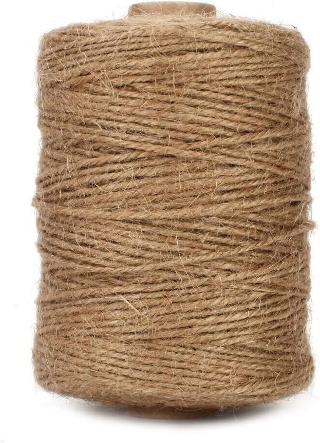 Petluno 1.82mm Jute Twine String, 500 Feet 152M Natural Garden String for Gift Wrapping, Floristry, Gardening and DIY Crafts Decoration (Brown)  Brown