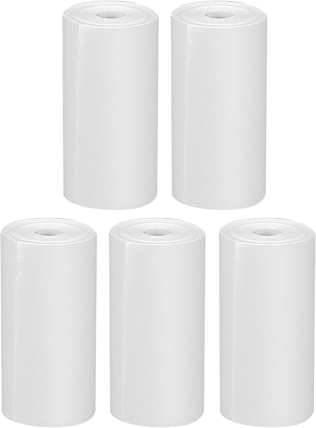 Thermal printing paper refill 5.7*3.0 CM for kids' instant cameras, width 5.7 cm, white, inkless (5 rolls) white