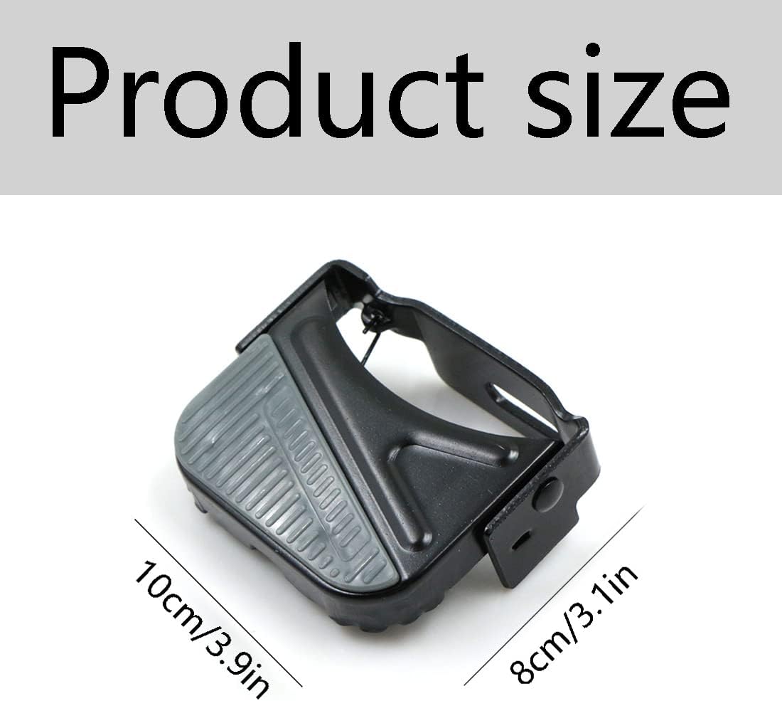 Bike rear pedal folding pedal footrest - mountain bike trekking cycling bike accessories pedals resin universal pegs footrest axle extension foot pedal rear black 1 pair 9.1 x 9.4 cm