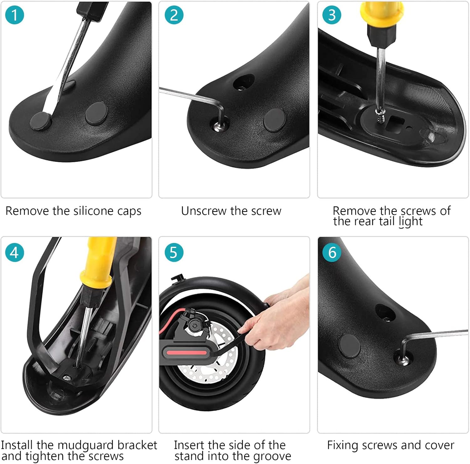 Electric mudguard, rear mudguard holder, spare scooter, accessories, with tools Xiaomi M365/M365 Pro