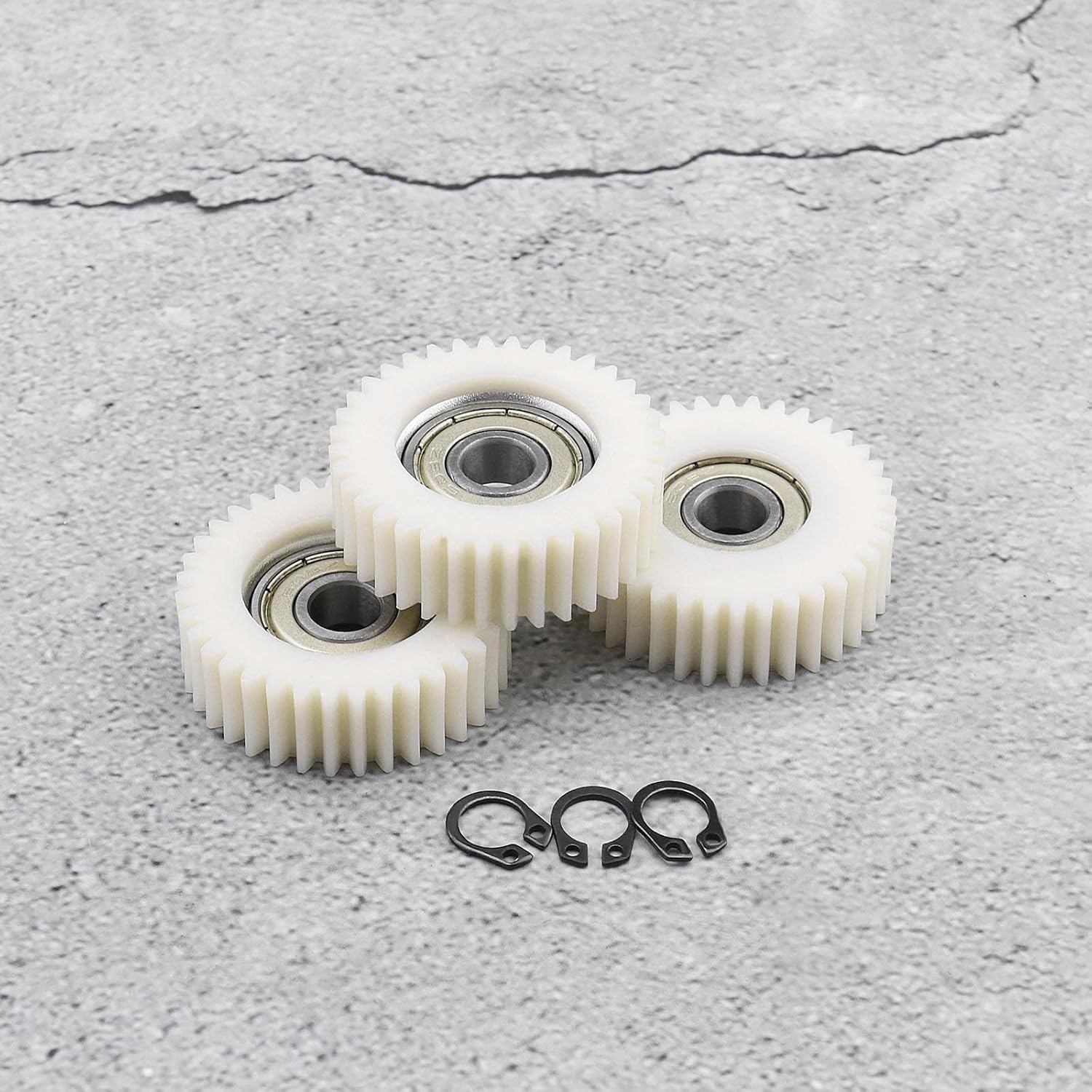 3PCS 36 Tooth E-Bike Wheel Hub Motor Planetary Gears with Bearing Compatible Petluno 38mm Diameter Nylon Gear