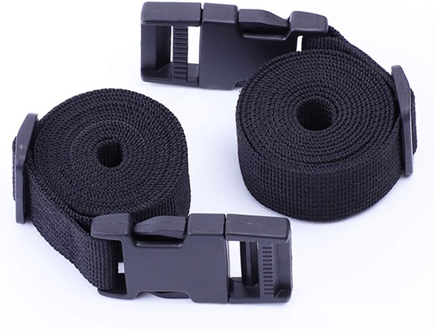 Gordelband 25 mm black nylon luggage strap flat side release buckle suitcase baggage strap with adjustable packing straps for DIY crafting backpack wrapping 1.5 meters 4 pieces