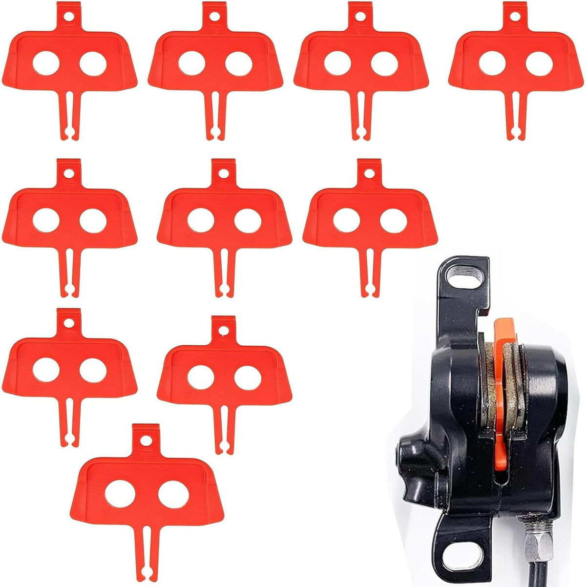 10Pcs Bike Disc Brake Spacers, Hydraulic Pad Spreader Insert Repair Tool for Road Bike &amp; Mountain Bike, Component