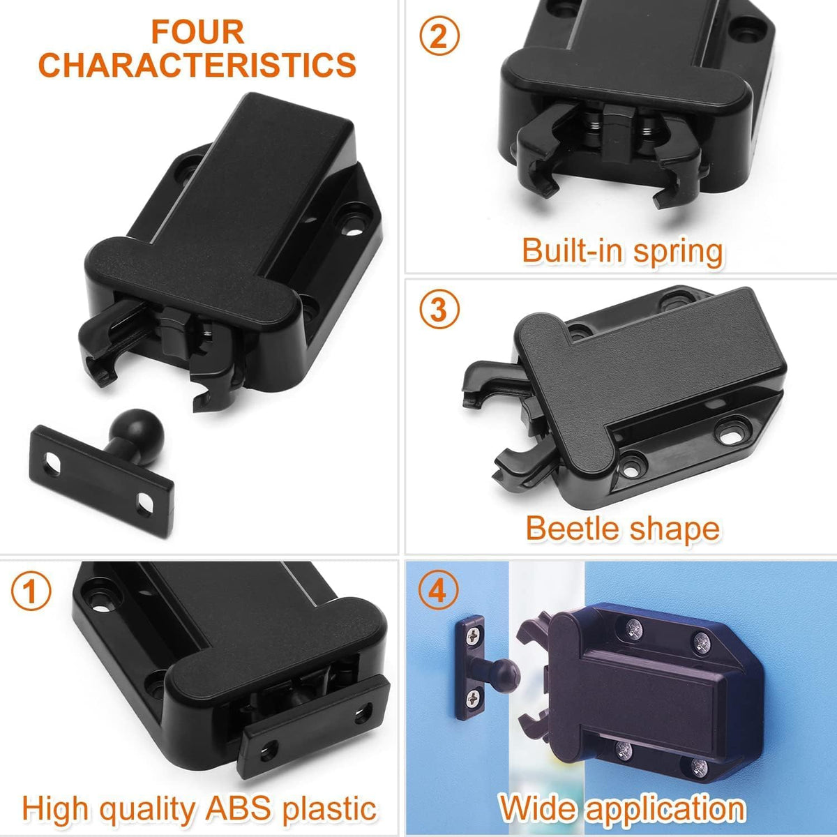 Goodchanceuk Push to Open Touch Release Catch, cabinet, doors, magnetic touch lock for drawer