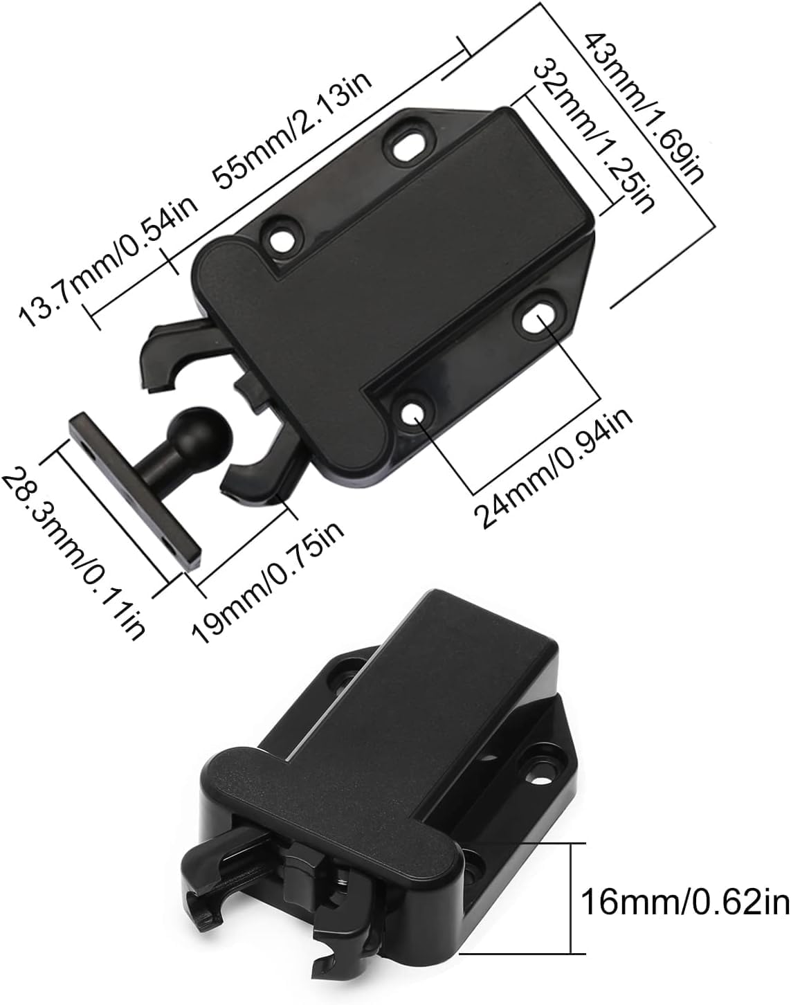 Goodchanceuk Push to Open Touch Release Catch, cabinet, doors, magnetic touch lock for drawer