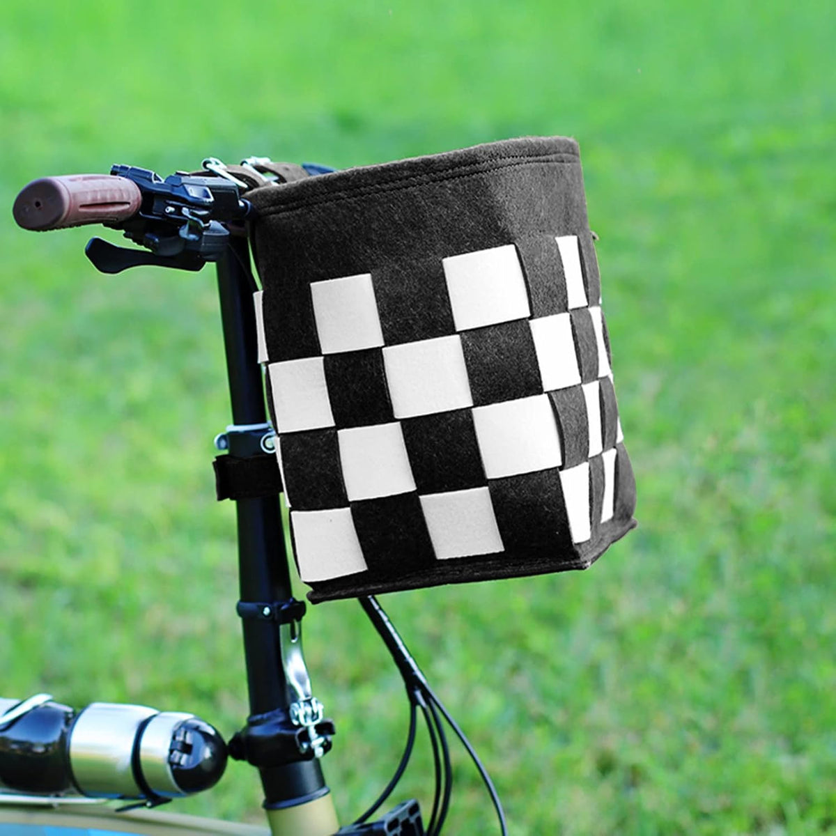 Bike Basket with a Fixed Holder, Kids' Small Scooter Tricycle Accessories Kit Bells Tools, Rust-Resistant Electric Bicycle Front Baskets for Women and Men