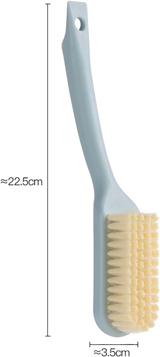 2Pcs Crevice Cleaning Brush, Bathroom Gaps Brush Multifunctional Long Handle Shoe All Purpose Scrubber with Ergonomic Handle(Blue)