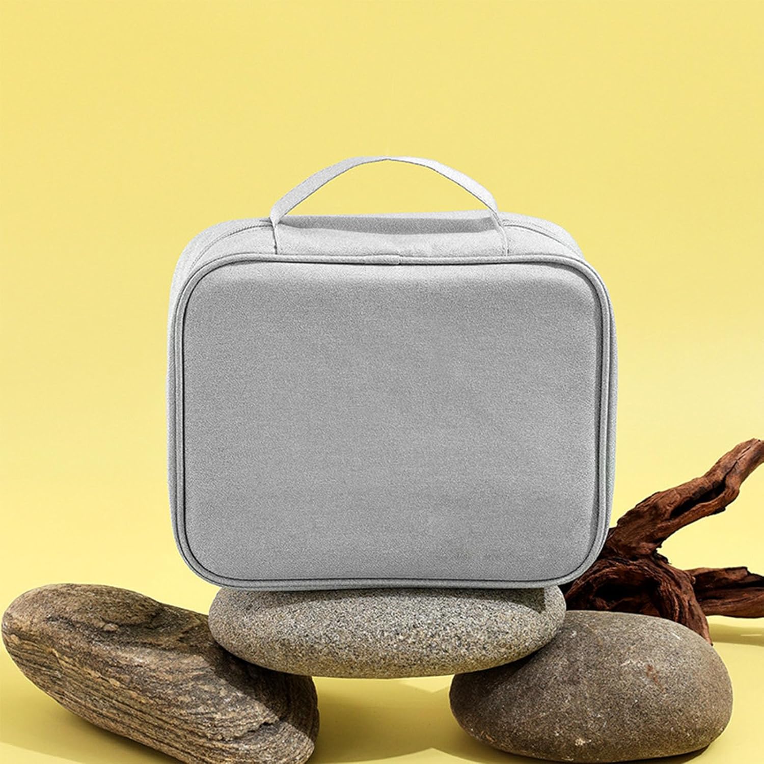 Travel Toiletry Bag for Women, Cosmetic Man Gray Makeup Portable Case Large Capacity Organizer Pouch Make Up Business Trips