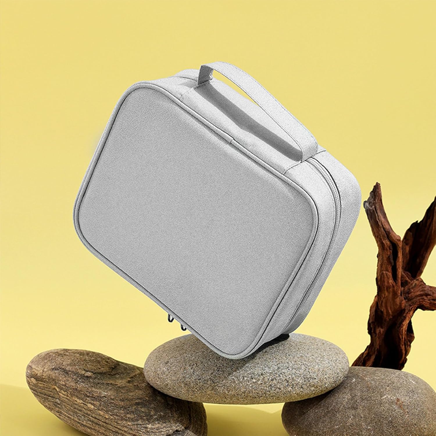 Travel Toiletry Bag for Women, Cosmetic Man Gray Makeup Portable Case Large Capacity Organizer Pouch Make Up Business Trips