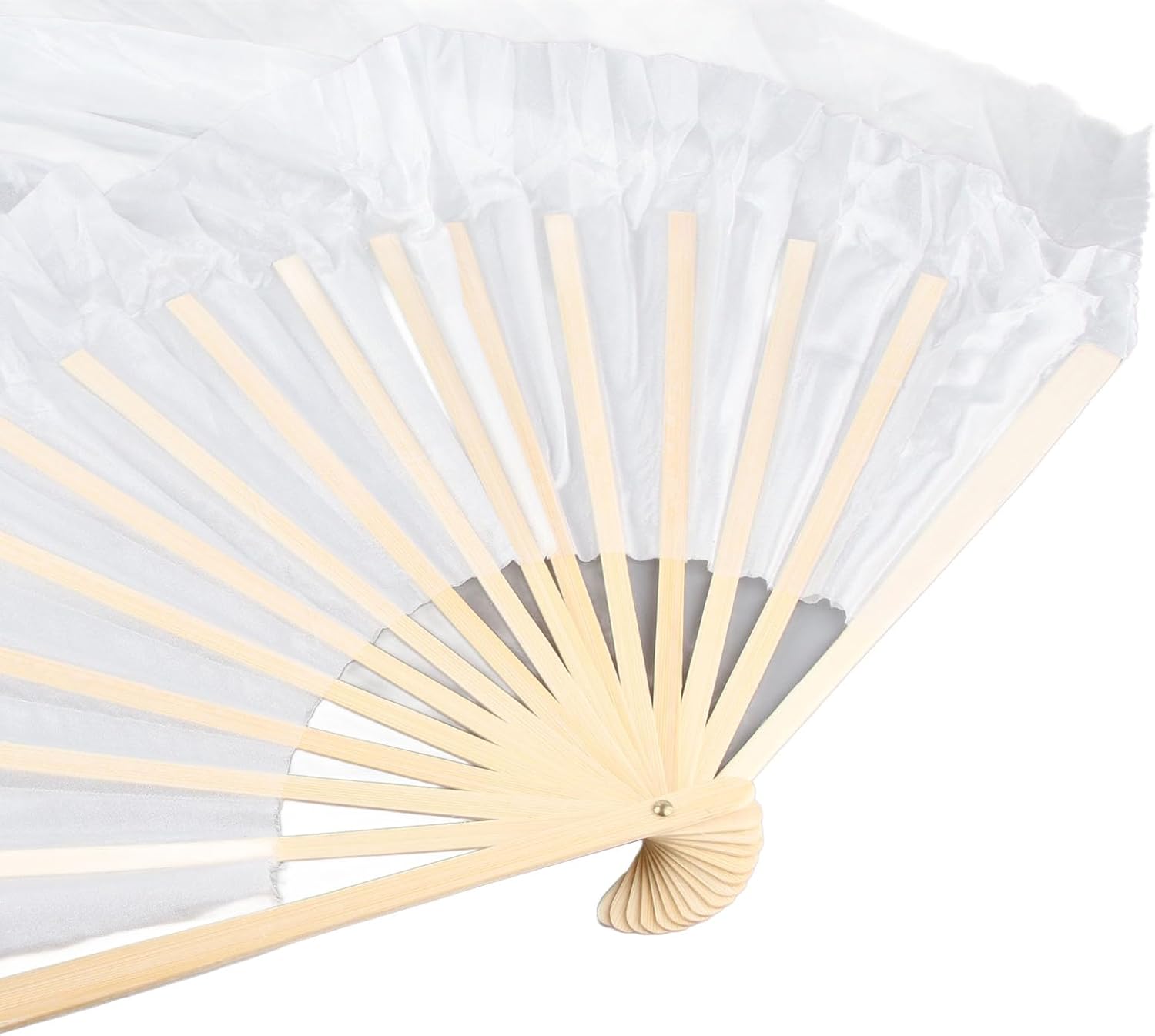Dance Fan, 1 Pair Long Fan Belly Fans Folding Performance Classical (Pink)