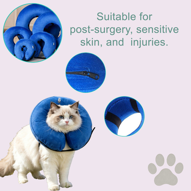 Inflatable Dog Cone Collar Alternative, Soft Dog Cone for Small Medium Large Dogs and Cats, Neck Recovery ECollar After Surgery,XL