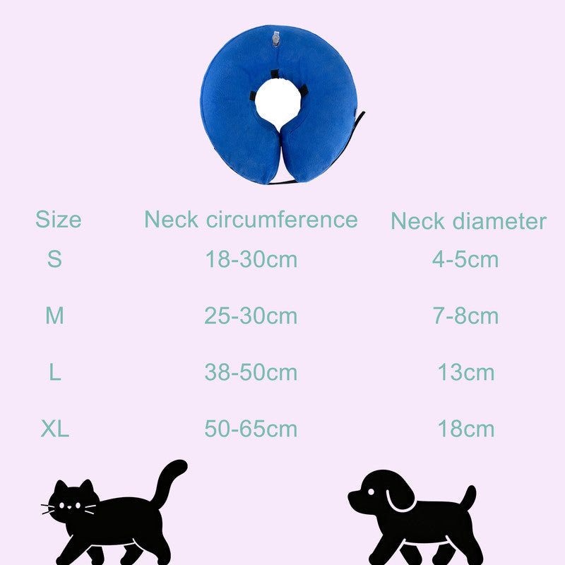 Inflatable Dog Cone Collar Alternative, Soft Dog Cone for Small Medium Large Dogs and Cats, Neck Recovery ECollar After Surgery,XL