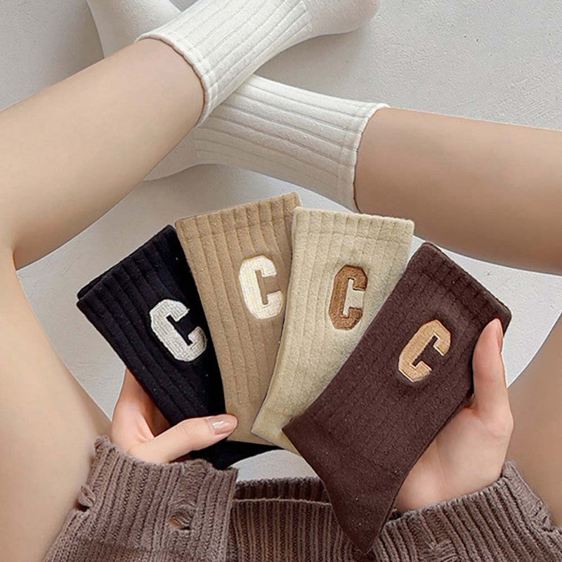 Socks - 10-Pack Women's Socks - Women's Athletic Socks - Soft - Breathable - Casual Socks - Fashionable Instagram-Style - All-Season - One-Size-Fits-All Women's Socks - Simple Letter Print - Women's Ankle Socks