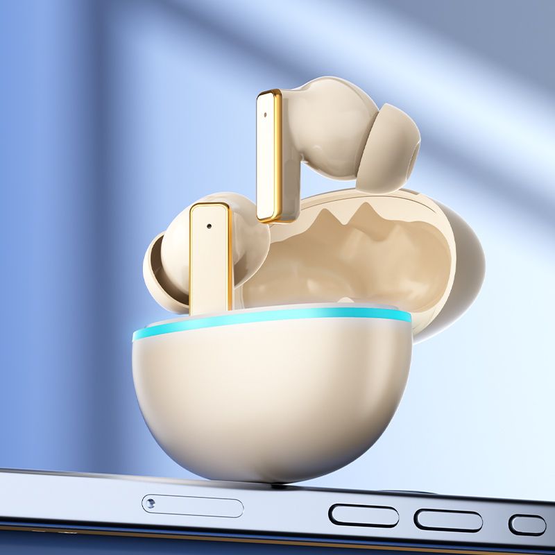 Y9 Wireless Bluetooth 6.0 Heavy Bass Earphones，Cream
