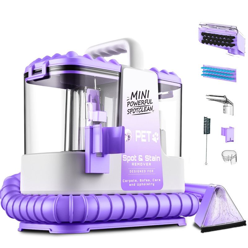 32Kpa Portable Carpet &amp; Upholestery Cleaner Machine for Pets, Spot, Stain, Couch Cleaner Machine with Powerful Suction and and Self Cleaning, Car/Auto Detailer, Lightweight Compact Design。