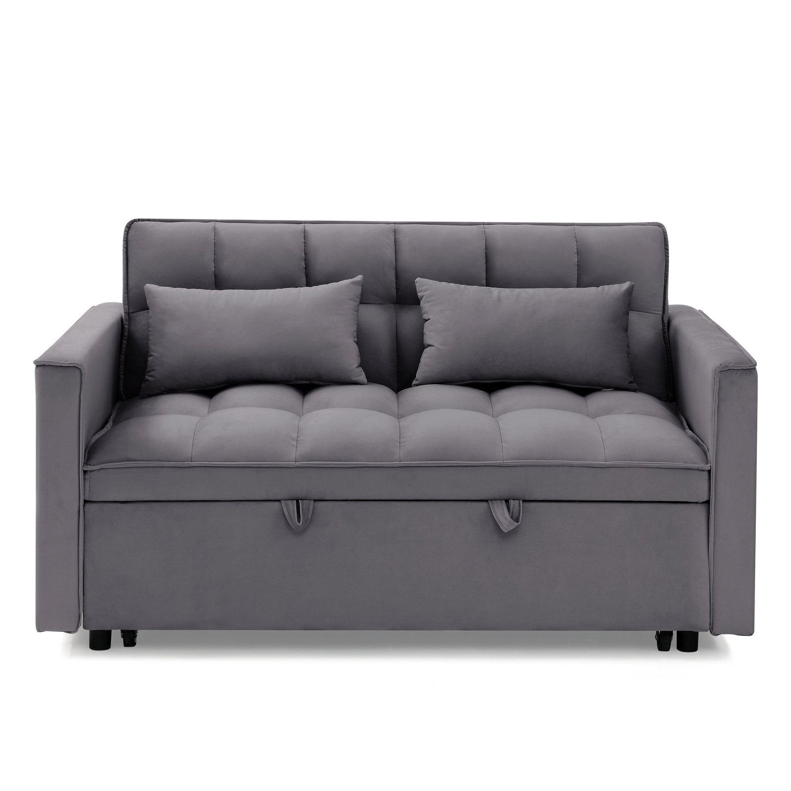 Fashionable Modern and Multi-functional Foldable Velvet Sofa Bed - Blue
