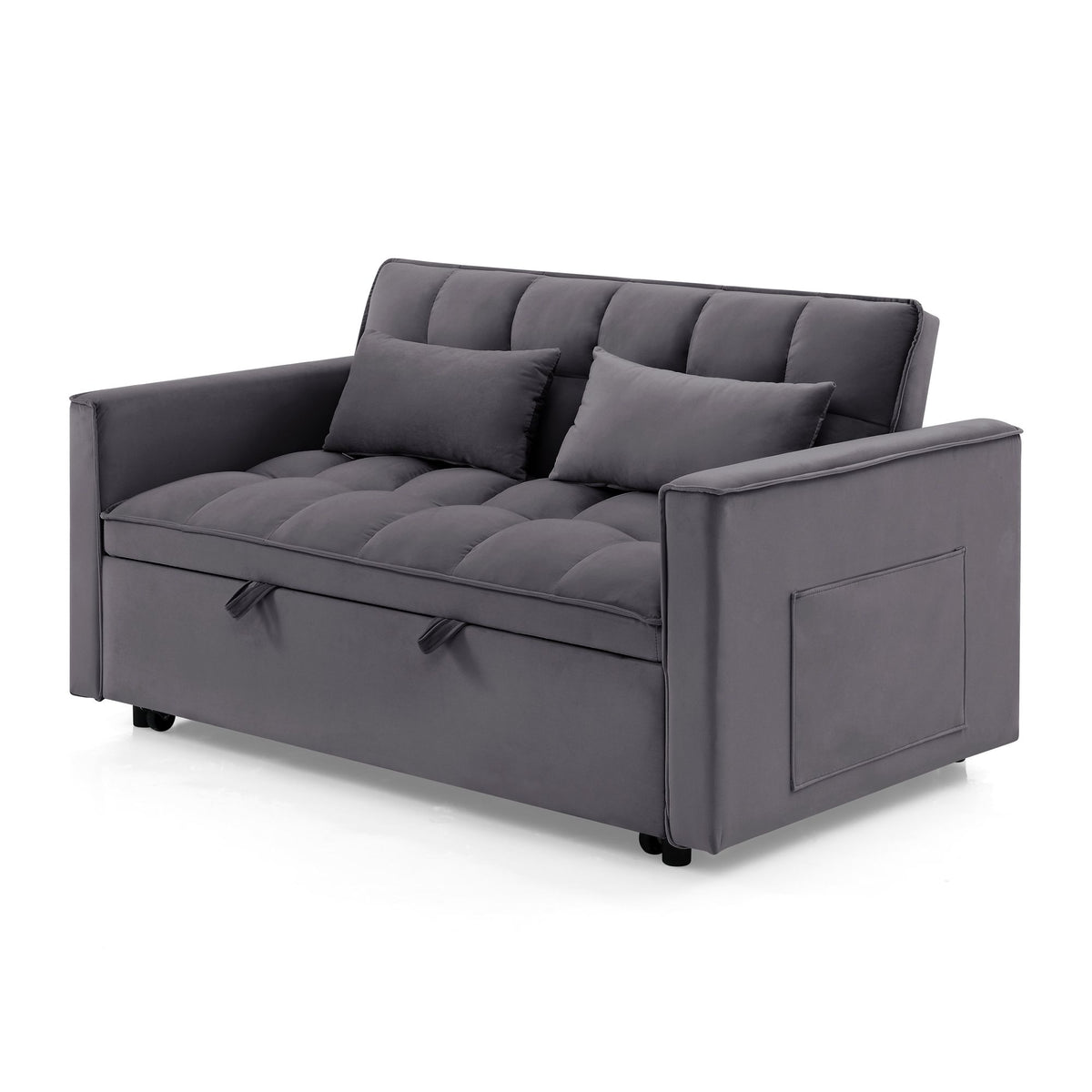Fashionable Modern and Multi-functional Foldable Velvet Sofa Bed - Green