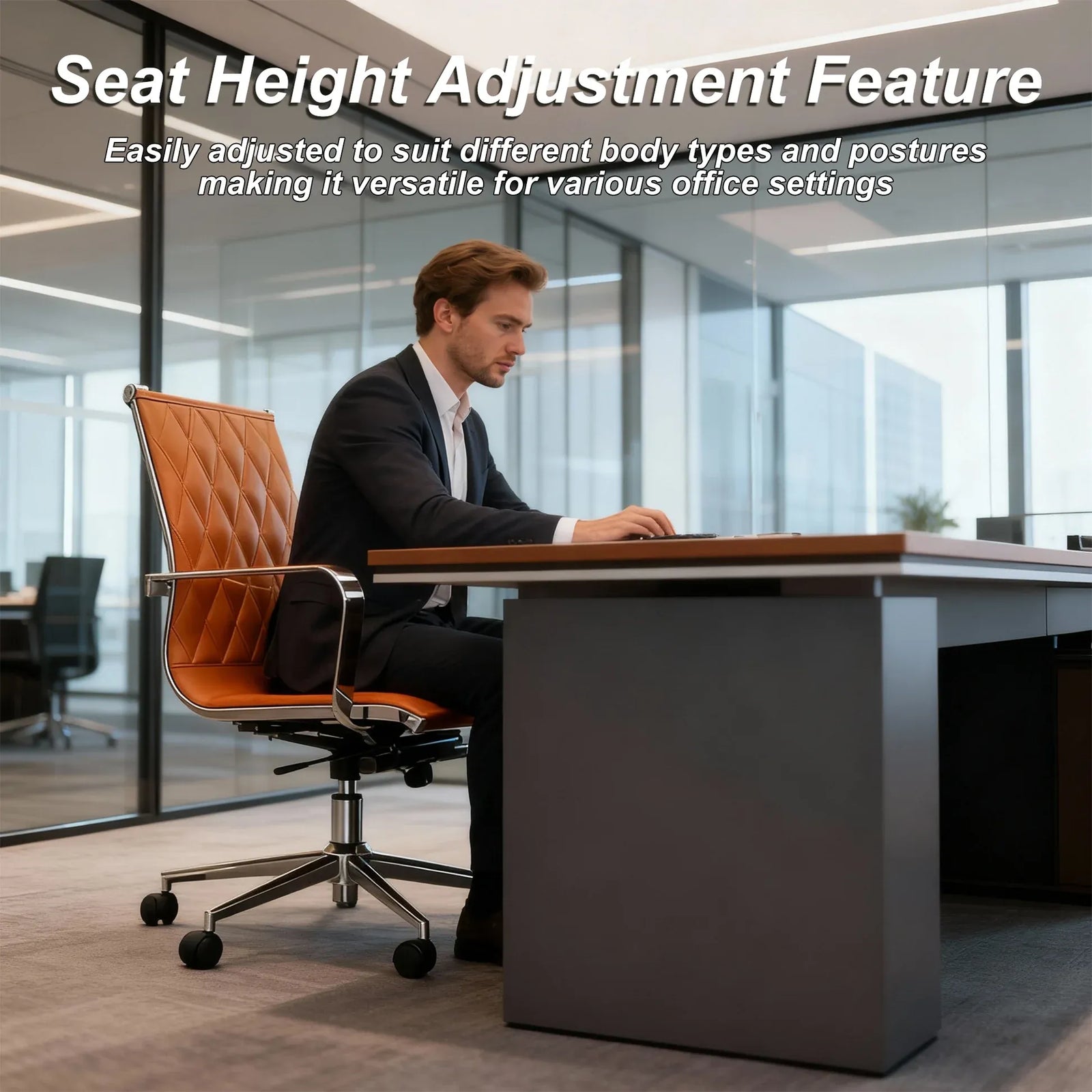 EBGO Adjustable Mid-Back Office Chair
