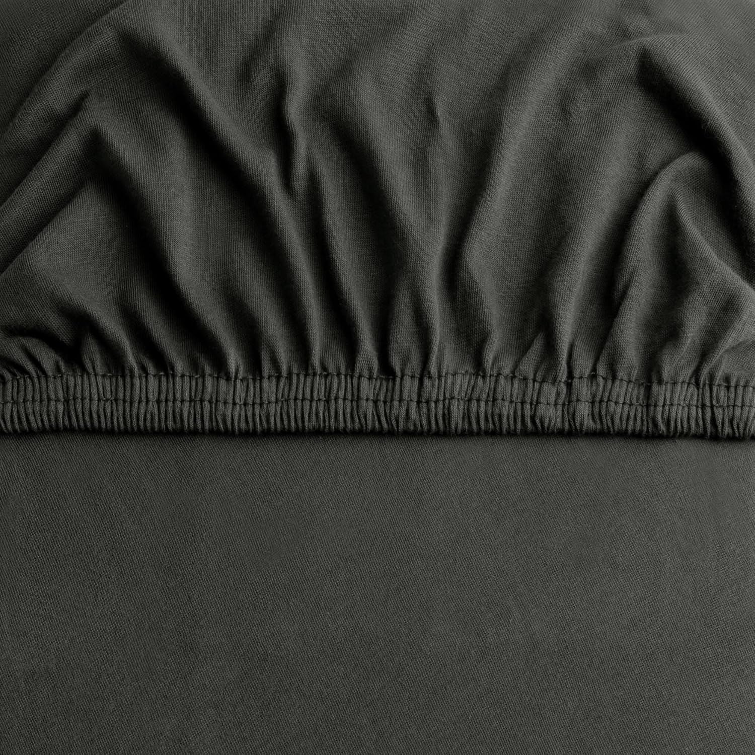 Hotel Quality Fitted sheets - 2 Piece Fitted sheets  -Breathable Bedding - Wrinkle, Fade, Stain Resistant- 26inch/40cm Deep Pocket Fitted Bed Sheet-Wrinkle and Fade Resistant,(Dark gray,Double)