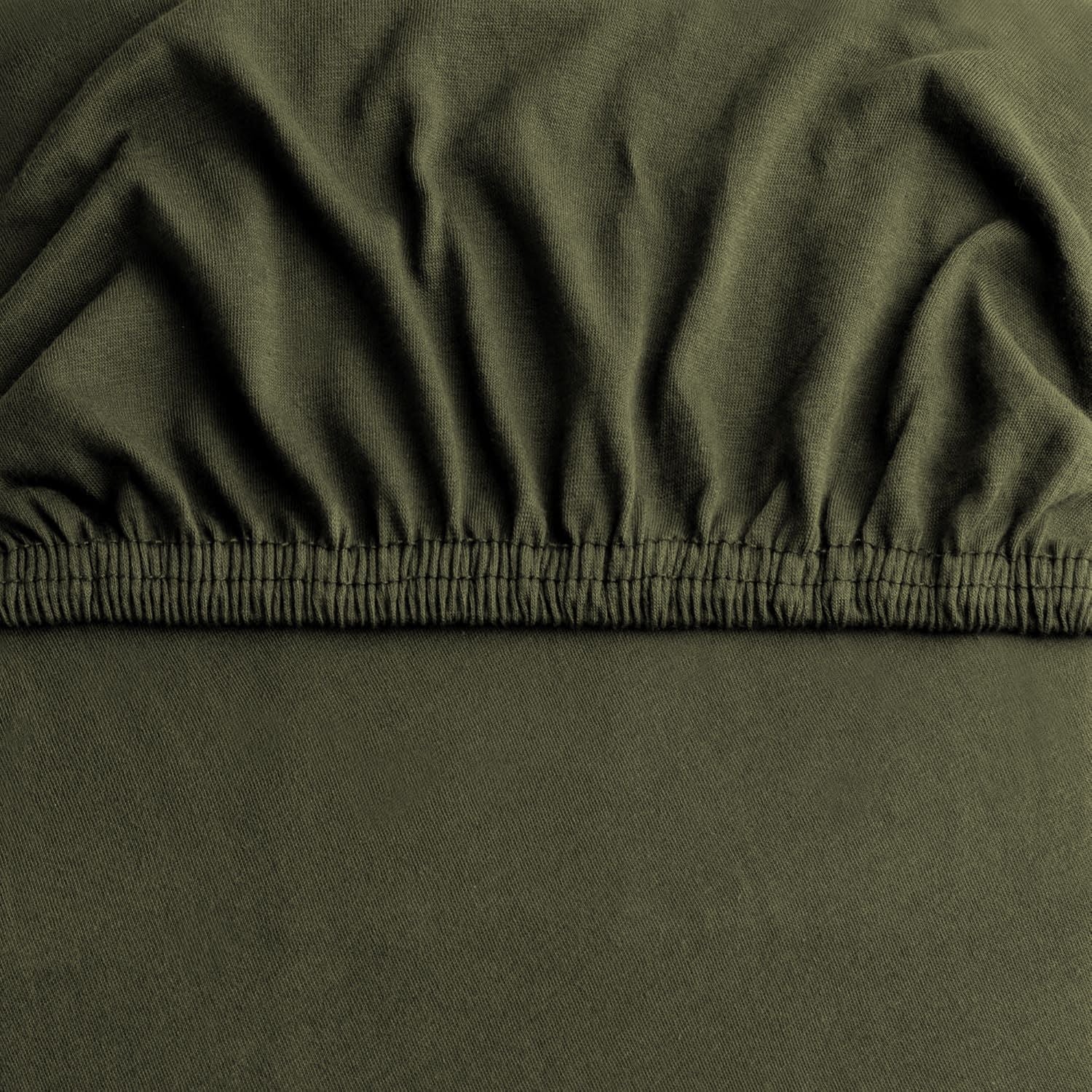 Hotel Quality Fitted sheets - 2 Piece Fitted sheets  -Breathable Bedding - Wrinkle, Fade, Stain Resistant- 26inch/40cm Deep Pocket Fitted Bed Sheet-Wrinkle and Fade Resistant,(Olive green,Single)