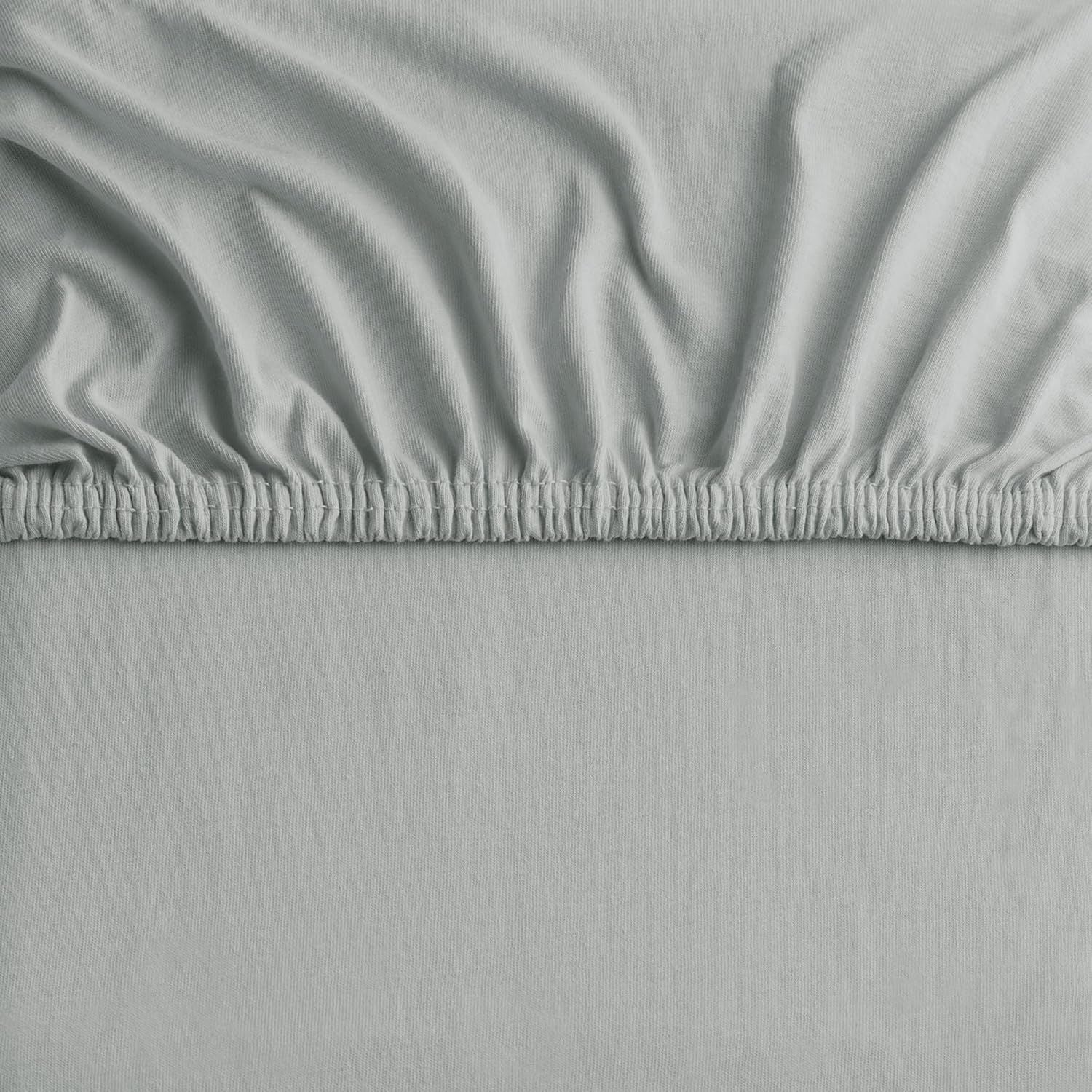 Hotel Quality Fitted sheets - 2 Piece Fitted sheets  -Breathable Bedding - Wrinkle, Fade, Stain Resistant- 26inch/40cm Deep Pocket Fitted Bed Sheet-Wrinkle and Fade Resistant,(Silver-gray,Single)