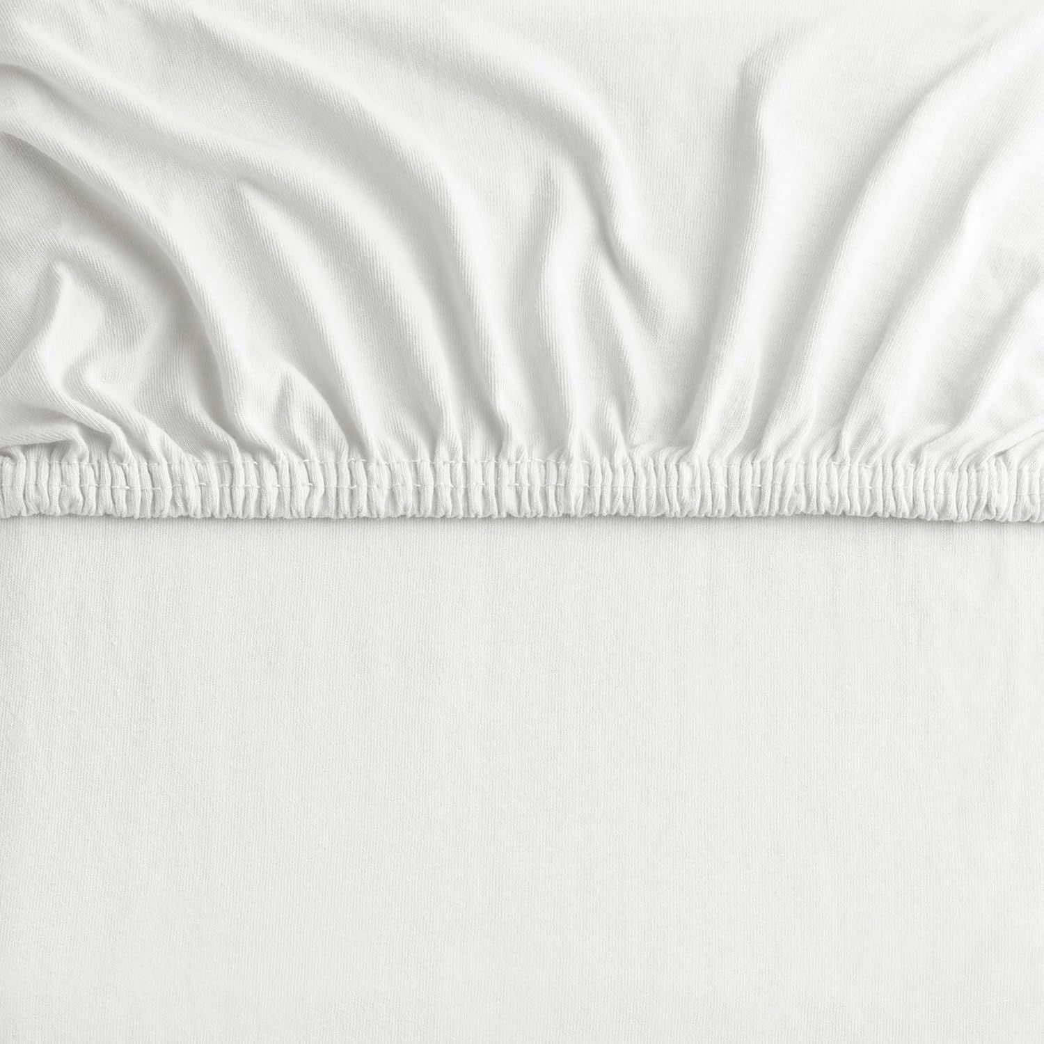 Hotel Quality Fitted sheets - 2 Piece Fitted sheets  -Breathable Bedding - Wrinkle, Fade, Stain Resistant- 26inch/40cm Deep Pocket Fitted Bed Sheet-Wrinkle and Fade Resistant,(White,Super King)