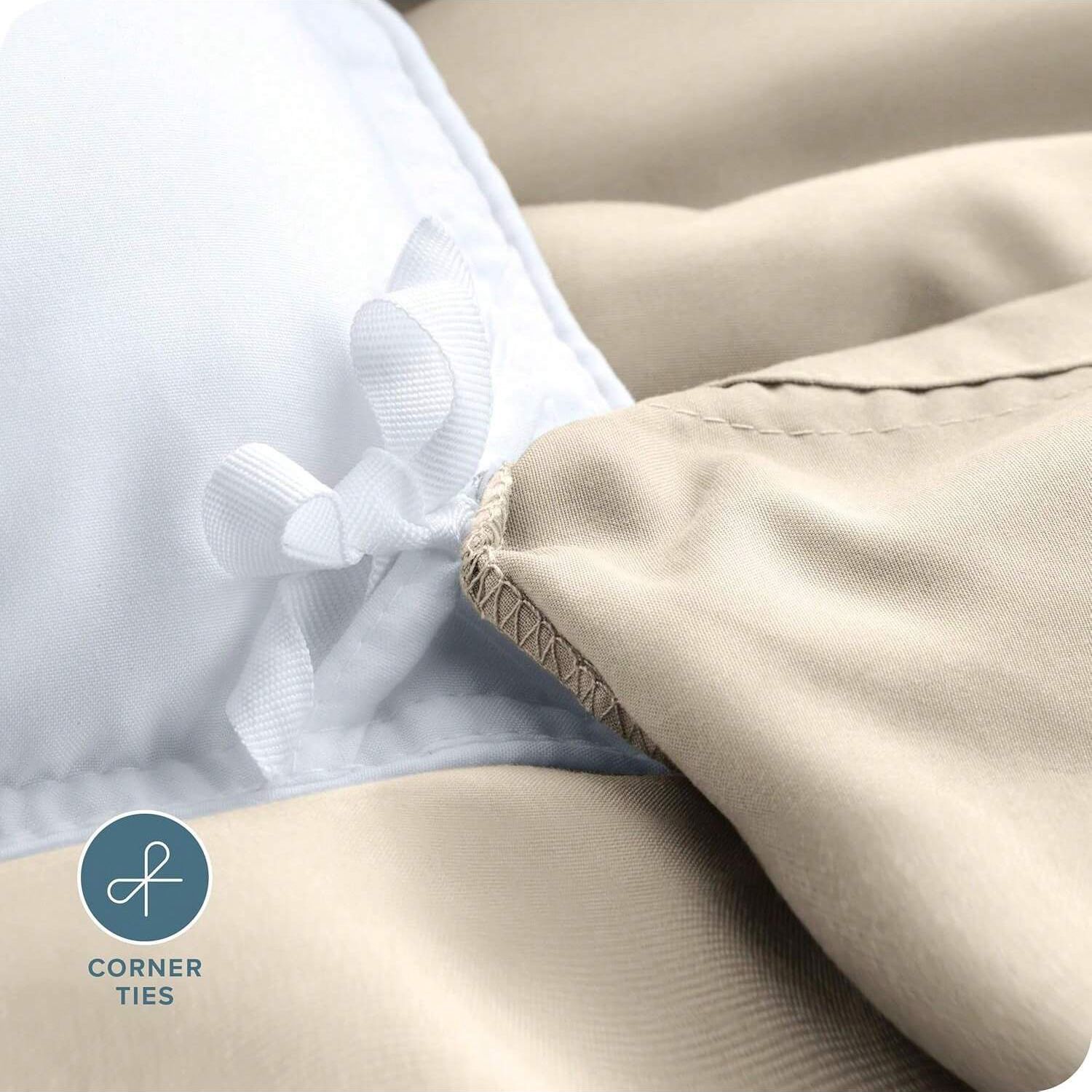 3 Piece Hotel Soft Microfiber Quilt Cover Set-2000TC Duvet/Donna Cover Set & Pillowcases -1 Quilt Cover Zipper Closure & 1 x Pillowcases-Breathable Bedding - Wrinkle, Fade, Stain Resistant(Camel Beige,King)