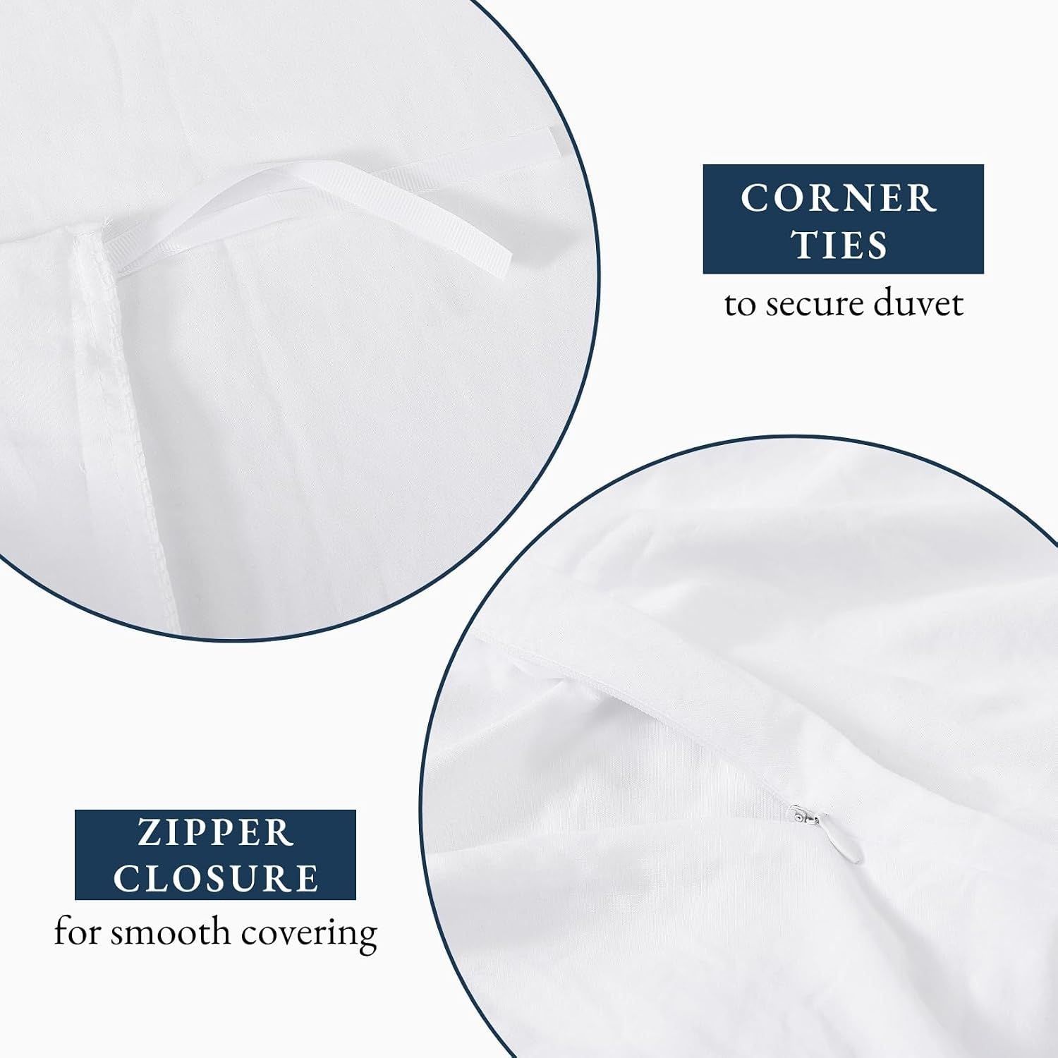 Hotel Soft Microfiber Duvet Cover Set-2000TC Quilt Cover Set & Pillowcases -1 Donna Cover Zipper Closure & 1 x Pillowcases-Breathable Bedding - Wrinkle, Fade, Stain Resistant(White,King Single)
